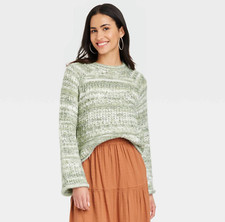 Universal Thread Women's Crewneck Pullover Sweater Green Size XS