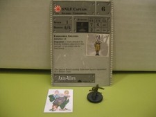  Axis  Allies Miniatures 1939-1945 SNLF Captain with card 56/60 