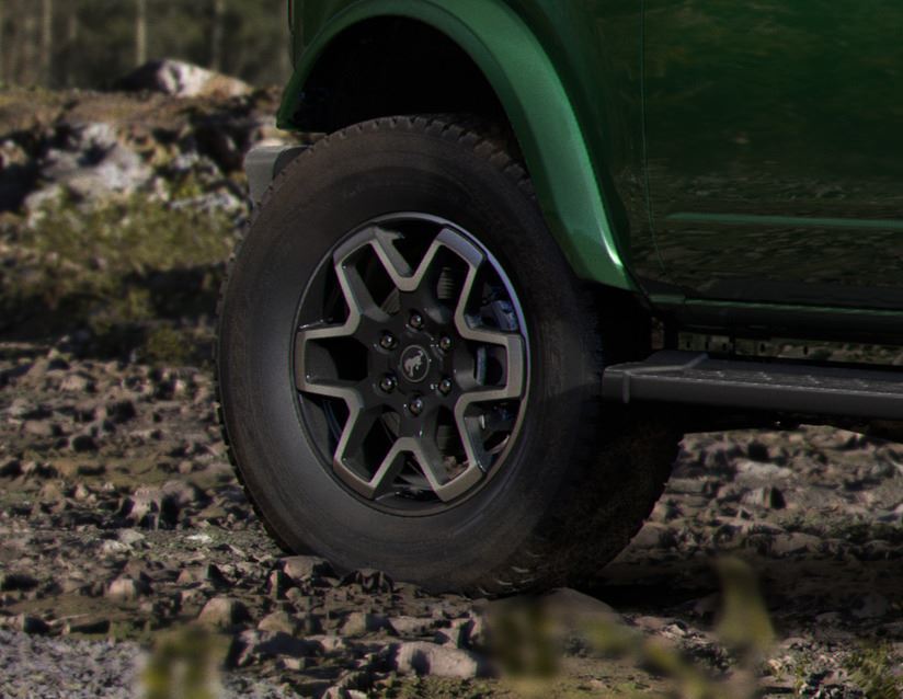 Jante en alliage 18" Ford Bronco noir usiné à 6x2 branches style robuste 2022