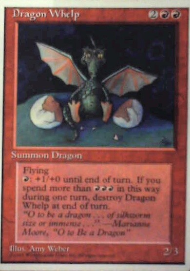 Dragon Whelp - Fourth Edition: #186, Magic: The Gathering Nm R43