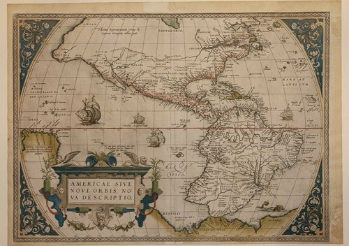 Americae sive novi orbis Nova descriptiol map de América Ortelius 1570 - Picture 2 of 12