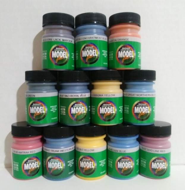 Badger Modelflex 12pcs model railroad acrylic paint bundle. eBay