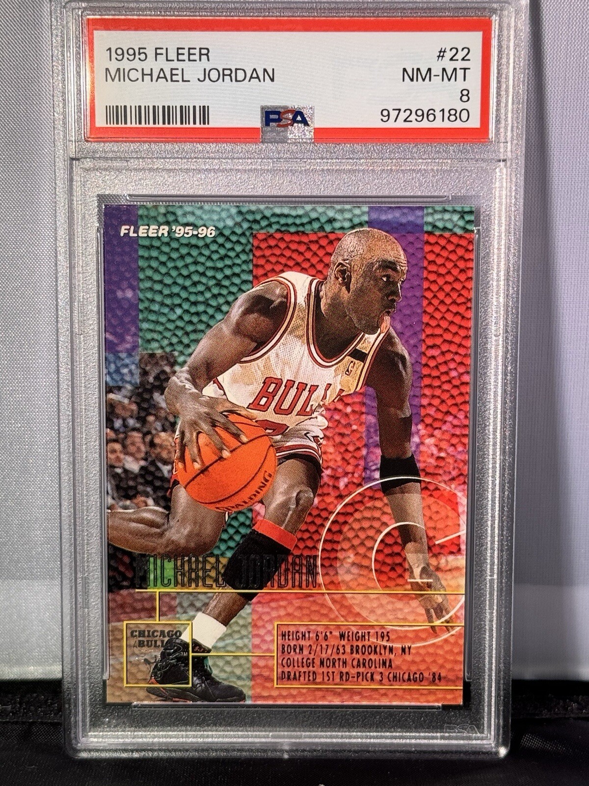 1995 Fleer 22 Michael Jordan PSA 8 NM-MT GOAT HOF Chicago Bulls