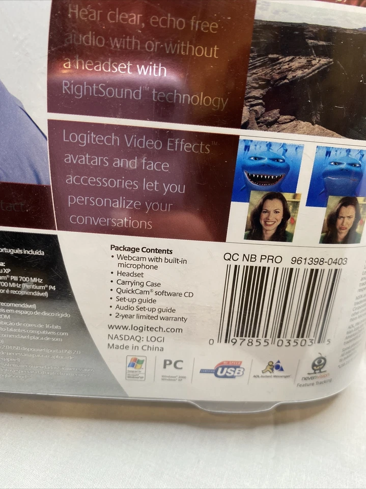 Logitech QuickCam for Notebooks Pro USB-2.0 WebCam w/Microphone 1.3MP  Brand New - Image 4 of 4