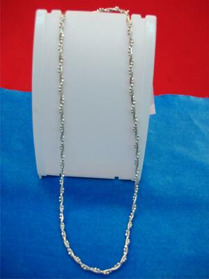 16'' MASSIVE STERLINGSILBER AUSGEFALLENE MUSTER KETTE - SEHR HÜBSCH UND AUCH SCHÖN!