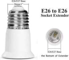 4 pack Light Bulb Socket Extender E26/27 Screw-In Adapter 3cm1.4" Extension Base