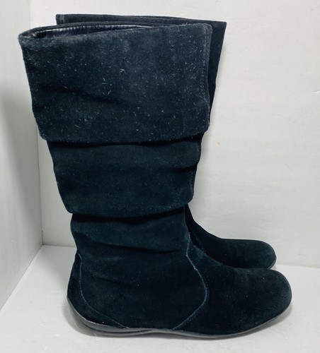 NATURALIZER WOMEN FREEZE SUEDE MID CALF BOOTS BLACK size 8M - Picture 4 of 7