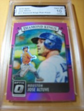 JOSE ALTUVE ASTROS 2016 OPTIC DIAMOND KINGS PINK HOLO # 11 GRADED  10  L@@@K