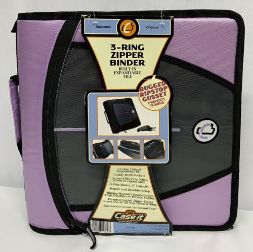 Case It The Original 3-Ring Binder 3” Capacity Built in Expandable File D-146