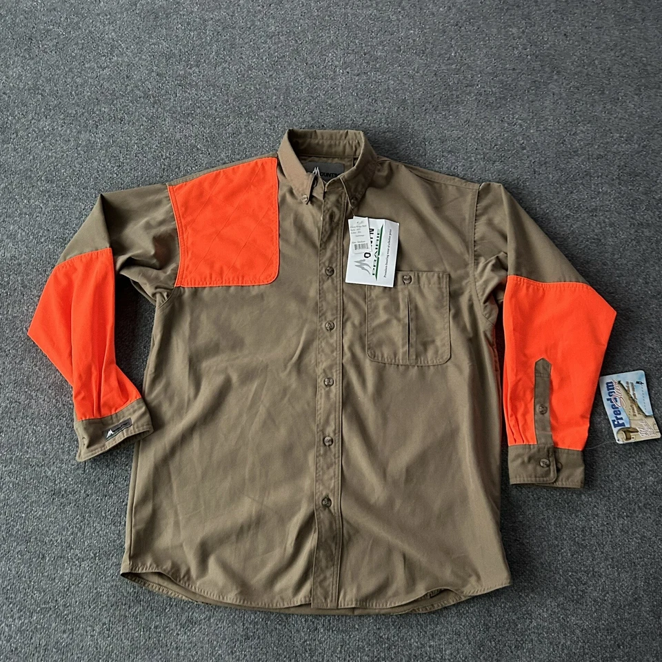 Mountn Prairie Shirt Men Medium Hunting Blaze Shooting RHT Pheasant Upland Ridge - Image 2 of 4