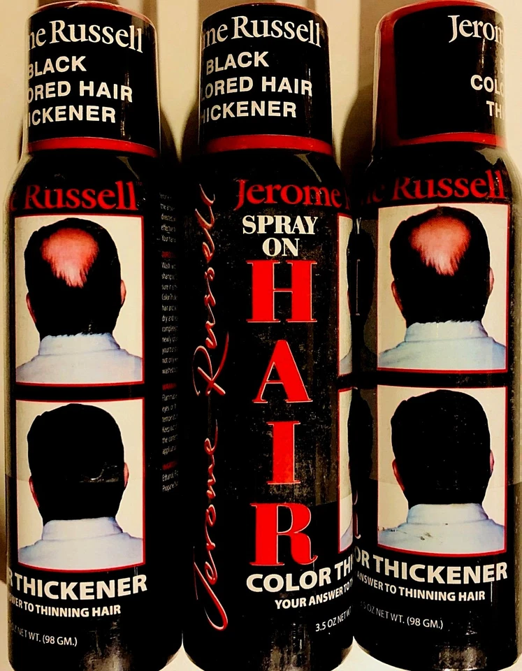 Spray espesante de color de cabello negro Jerome Russell Calvo 3,5 oz - 3 latas Foto 3 de 4