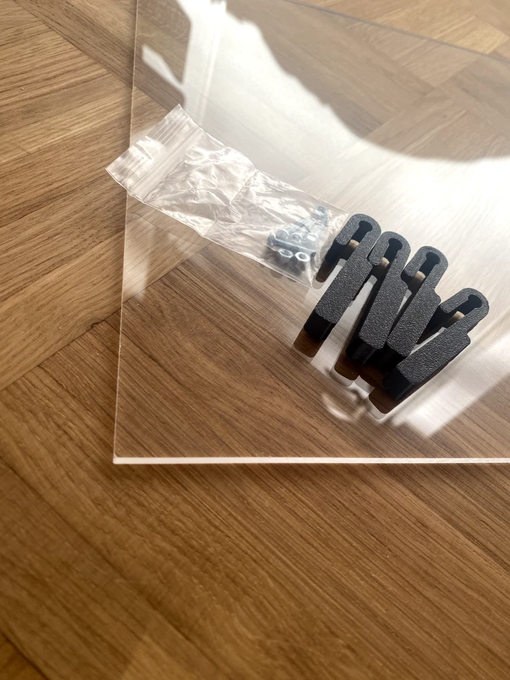 Regalboden & Einlegeboden Scheibe passend für ikea Detolf Vitrine mit Halter - Bild 3 von 4