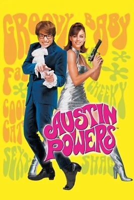 1997 Austin Powers International Man Of Mystery Movie Poster Print Mike Myers 🍿
