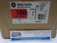TG3223 GENERAL ELECTRIC -GENERAL DUTY SAFETY SWITCH-2 P,3 WIRE,FUSIBLE,100A,240V