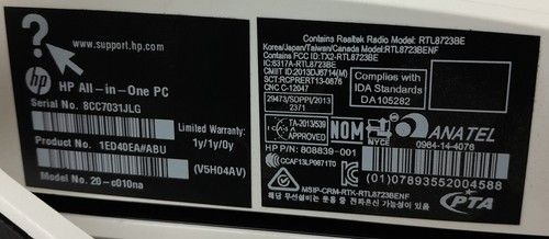HP 20-c010na - Celeron (R) J3060 1.60GHz - 4GB Ram - 20" - 1TB HDD - Windows ... - 第 4/6 張圖片