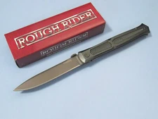 ROUGH RYDER RR1859 Tall Man Stiletto Titanium finish linerlock knife 5" closed