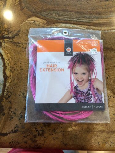 Youth Pink Hair Extension  - Picture 1 of 6