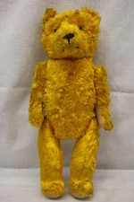 Portobello Road Flea Market "GOLDIE" Bright Gold Jointed Bear, 15" Tall, England