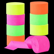 656feet Glow in The Dark Party Supplies Neon Streamers Black Light Party Deco...