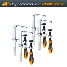 POWERTEC 4PK Quick Screw Guide Rail Clamp, 400lbs Clamping Force (71410-P2)