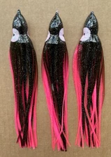 Hoochie Squid Skirts Octopus Fishing Trolling Lures New 9.5 & 12 inch - 3 Pack
