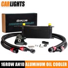 Universal Engine Transmission Oil Cooler + 16 Rows AN10 Filter Adapter Hose Kit