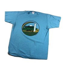 Vintage T Shirt US West Spokane Bloomsday 1989 Size Large Blue