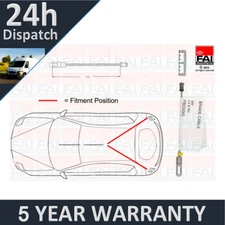 Fits Vauxhall Vectra 1995-2002 Hand Brake Cable Rear Purevue 522410