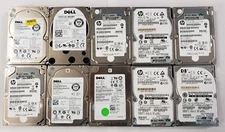 Lot of 10 - Mixed Brands & Models 300GB 10K 2.5" SAS HDD