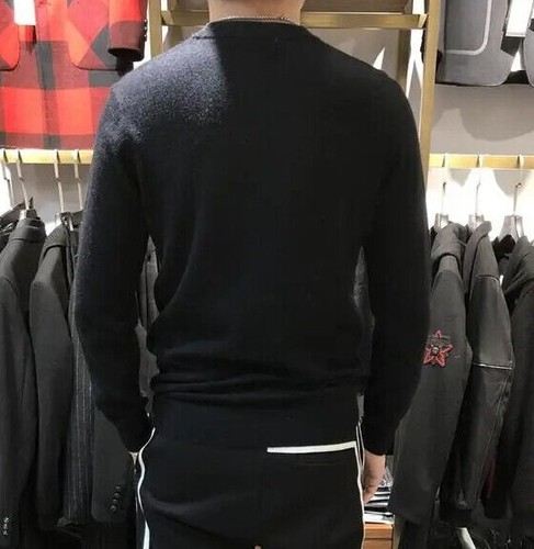Maglione Uomo Lusso Diamond Bull Strass Moda Maglia Nero Nuovo - Foto 4 di 6