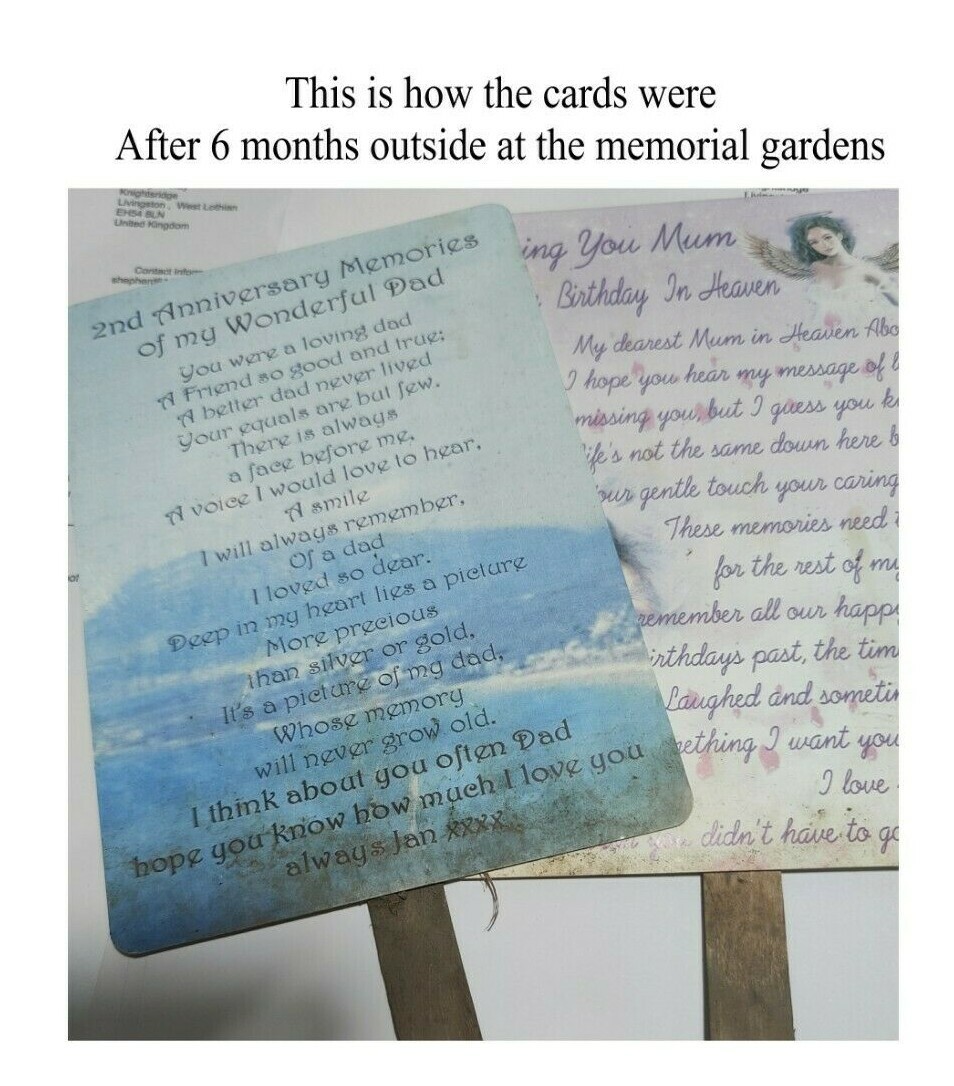 Fathers Day Grave Ornament, Funeral, Waterproof Handmade Personalsed - View #7