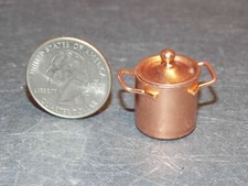 Dollhouse Miniature Copper Kitchen Cook Pot Cookware 1:12 one inch scale B302