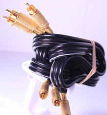 RCA Audio Cable 6 Ft Yellow White Red Audio Stereo Gold male coaxial connectors