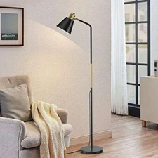 Industrial Floor Lamps for Living Rooms & Bedrooms - Rustic Black-Large