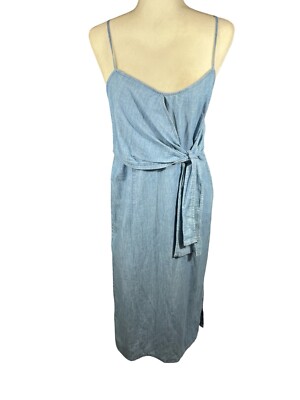 topshop denim zip dress Denim sleeveless zip through dress in indigo rinse