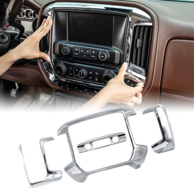Dashboard Center Console Cover Trim Bezel For Chevy Silverado GMC Sierra 2010-17