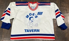 Moe's Tavern Hockey CCM Jersey 2XL Vintage The Simpsons Moe Flanders Cartoon