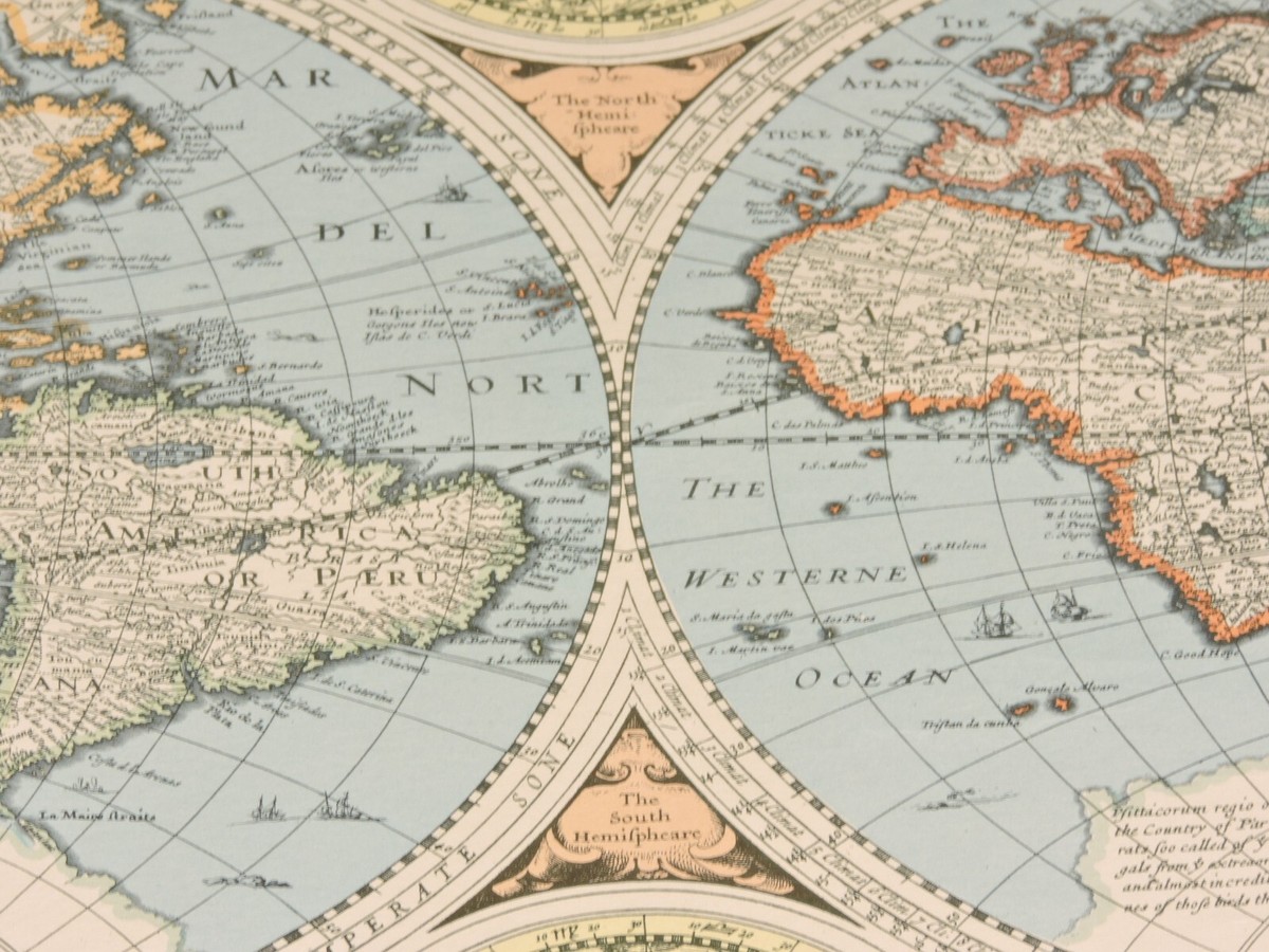 Vintage LITHO Reproductions of 3 Ancient World Maps by Rand