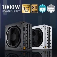 Vetroo 1000W Power Supply PCIE4.0 & PCIE5.0 Full Modular 80 plus Gold Gaming PSU