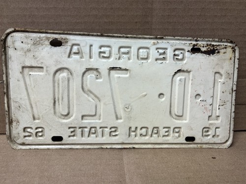 Vintage 1962 Georgia License Plate - Afbeelding 2 van 2