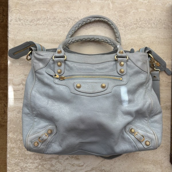 Balenciaga Light Blue Medium City Bag
