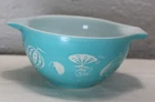 Vintage Pyrex Hot Air Balloon 441 Cinderella Mixing  Dip Bowl Blue 1 1/2 Pt