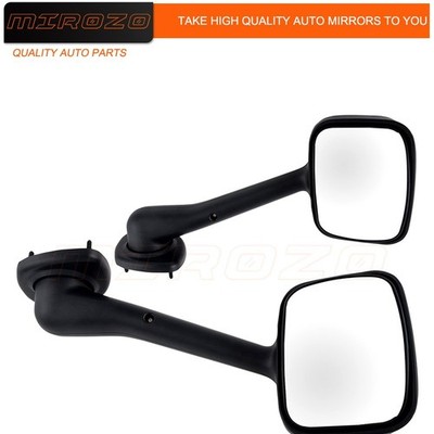 MIROZO For Freightliner Cascadia 2008-2013 Side Hood Black Mirrors Pair Manual