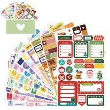 Holiday  Daily  Monthly Planner Stickers - 12 Sheet Everyday Variety