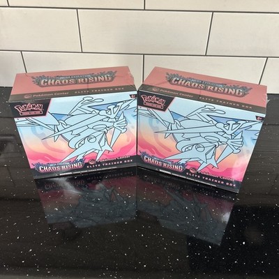 2 x Pokémon TCG Chaos Rising Pokemon Center Elite Trainer Box ETB Sealed Neu