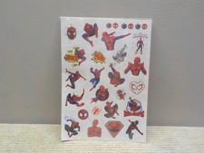 NOS 4 Sheet Packet Of SPIDERMAN Temporary Tatoos / Decorations