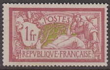 FRANCE 1900 MERSON 1f LAKE & GREEN MNH SUPERB YVERT 121 €100