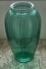 Vintage Anchor Hocking Teal Blue Green Ribbed...