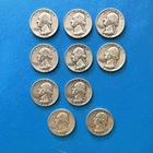 Lot of 10 Silver Washington Quarters 1950’s