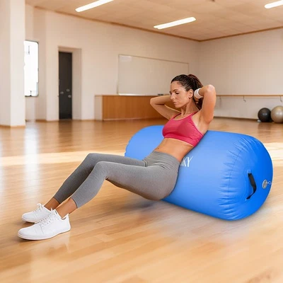 WAVESKY 100x60cm Aufblasbare Luft Roller Track Gymnastik Mat Gymnastik Tumbling Yoga Mat